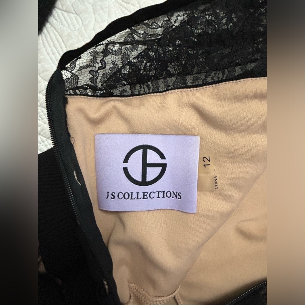 Js Collections Midi Lace Illusion Fit Flare Black… - image 4